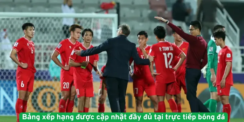 Bảng xếp hạng được cập nhật đầy đủ tại trực tiếp bóng đá